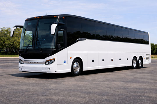 56-passenger charter bus available for charter in San Francisco, CA